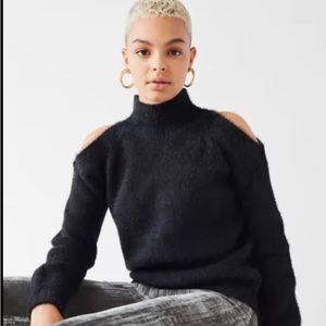 Black Cold Shoulder Sweater